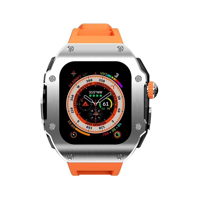 RM Vanguard Series - Pulseira de Fluororubber com Caixa em Aço Inoxidável para Apple Watch Ultra