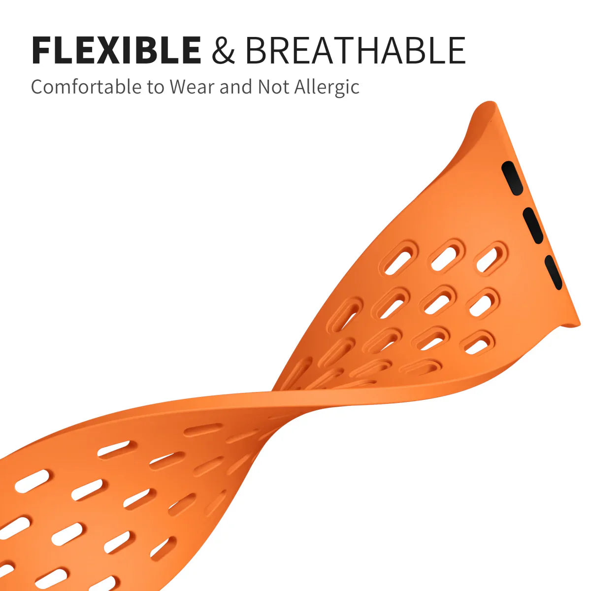 Bracelet en silicone magnétique et respirant pour Apple Watch