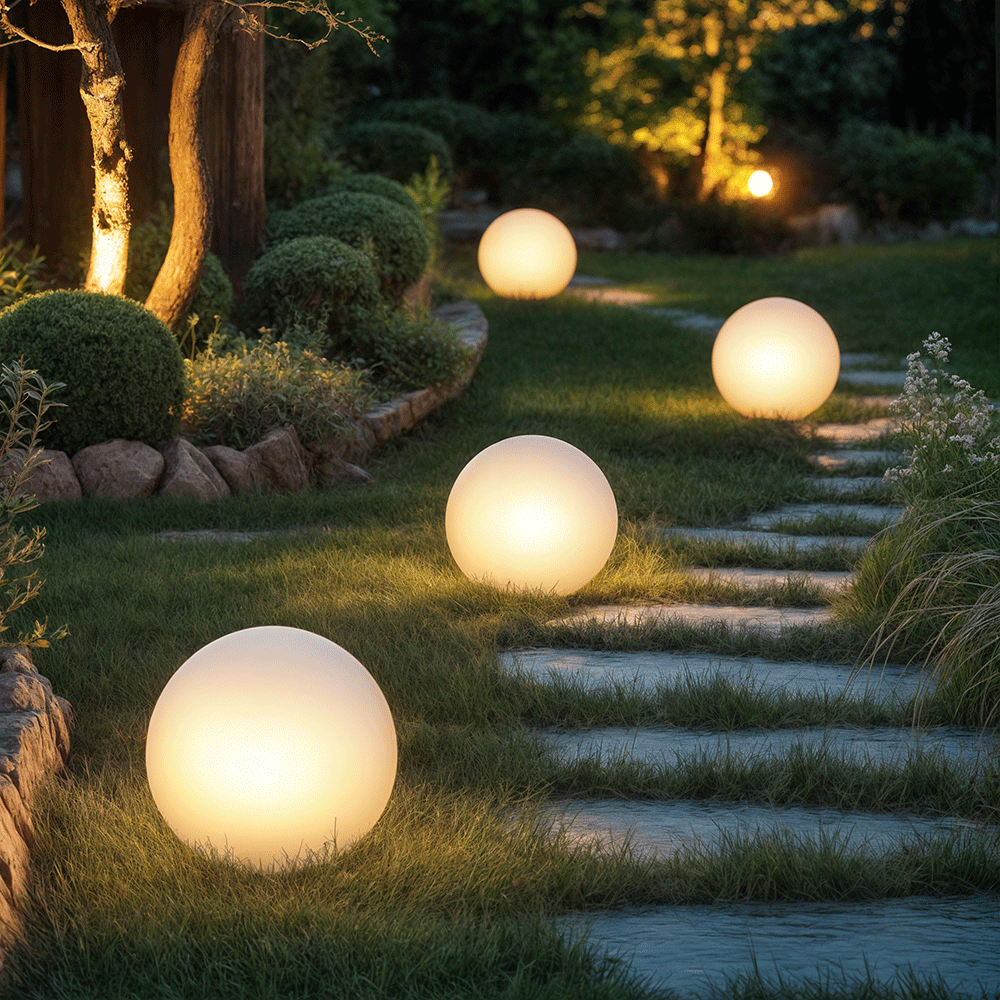 Lampes boules de jardin à LED