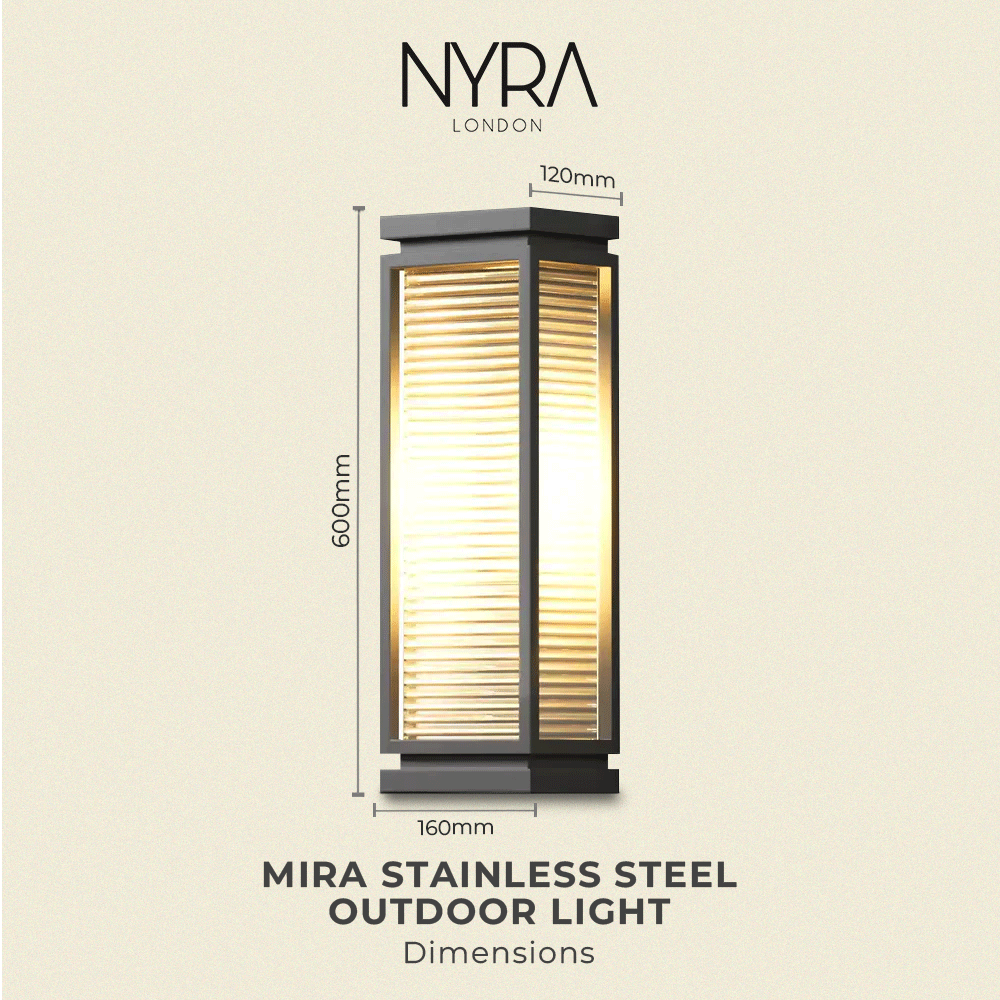 Mira Stainless Steel Outdoor Light