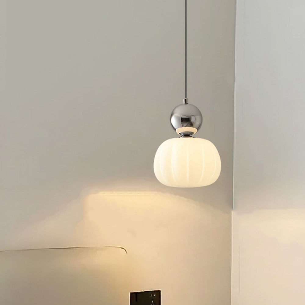 Mini lampe suspendue avec abat-jour en forme de citrouille