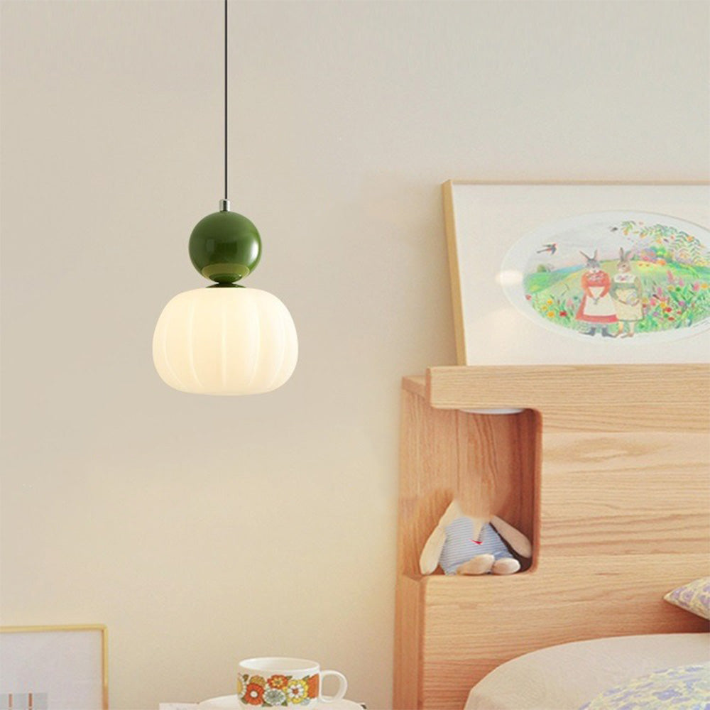 Mini lampe suspendue avec abat-jour en forme de citrouille