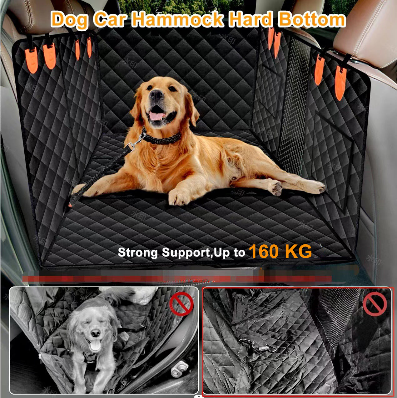 Premium Hard Bottom Dog Car Seat Cover