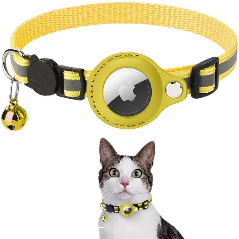 Pawfey Intelligentes Katzenhalsband mit Apple AirTag-Halter