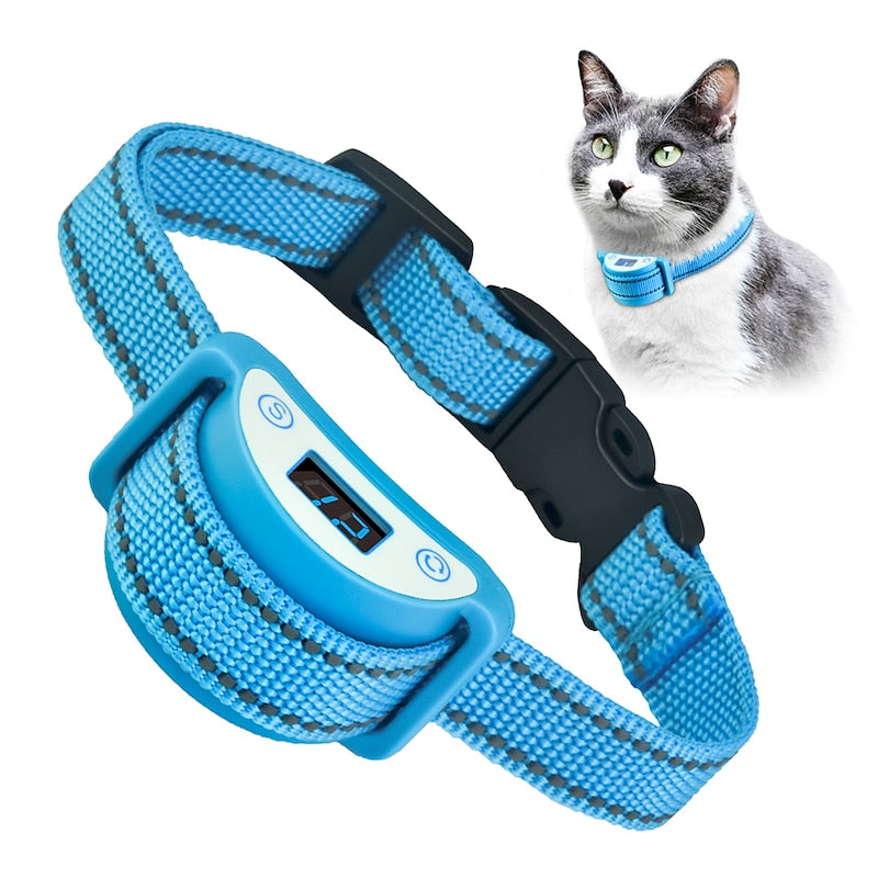 Collier anti-miaulement pour chat - Modes son, vibration et choc