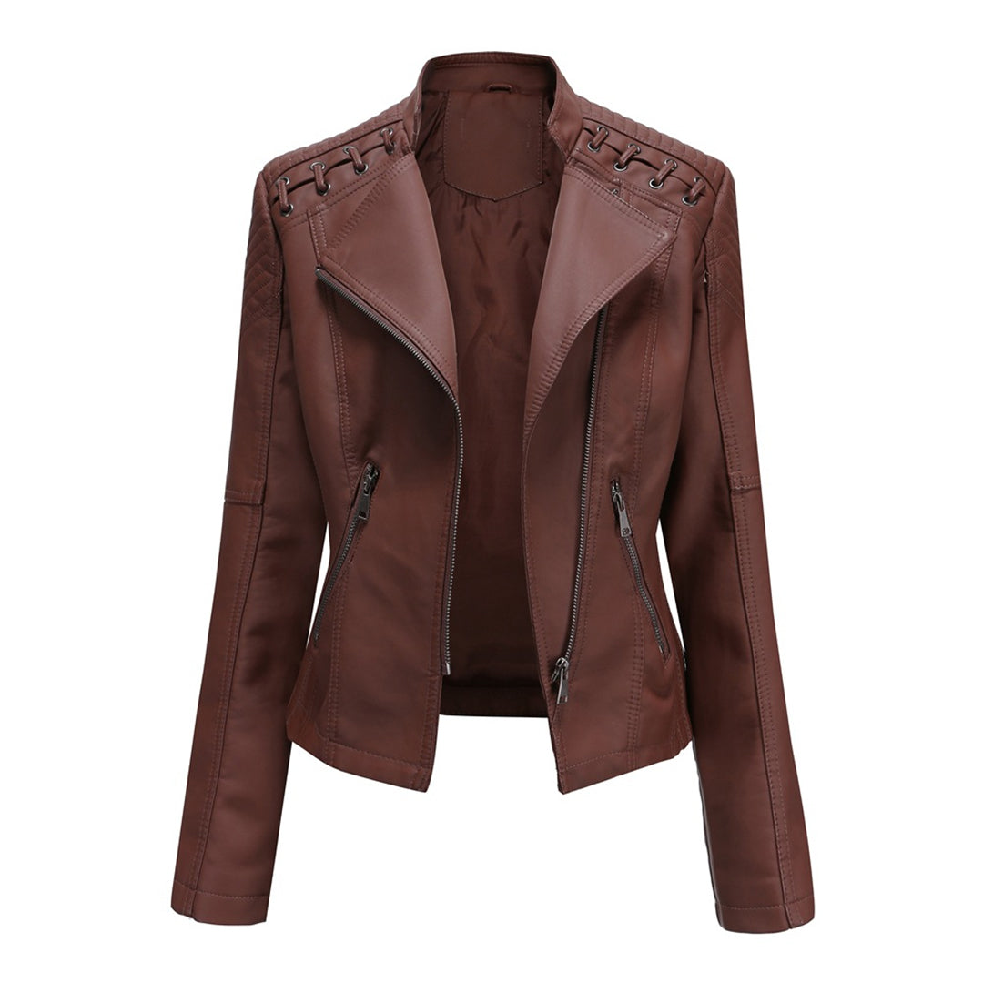 MARIE - Chaqueta de cuero con estilo