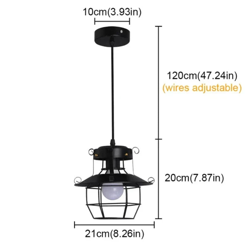 AntiqueCage - Industrial Pendant Ceiling Light