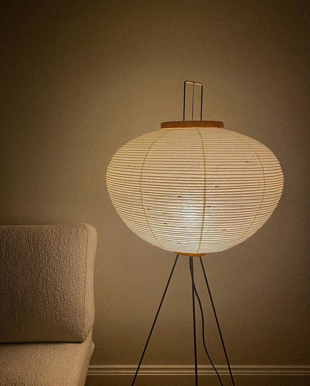 Rice paper floor lamp