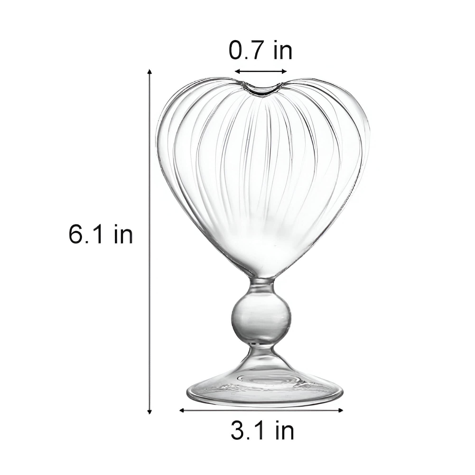 Corazón de cristal con forma de amor