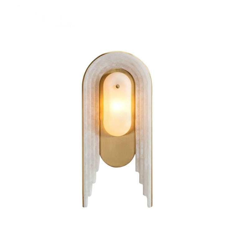 IIS Luxury Frosted Marble Wall Light G9 Copper Gold Wall Sconce