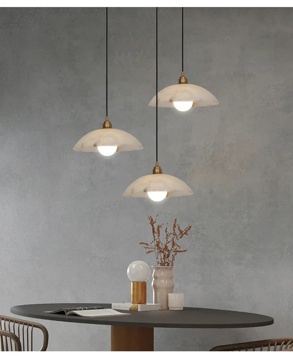 Inigo Marble Alabaster Hanging Lamps