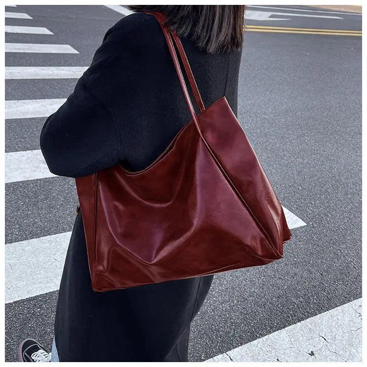 Samsara Soft PU Leather Tote Bag - Vrimlo