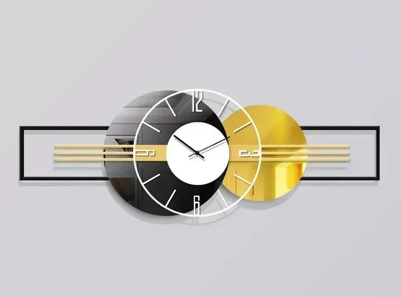 Horloge murale miroir de luxe