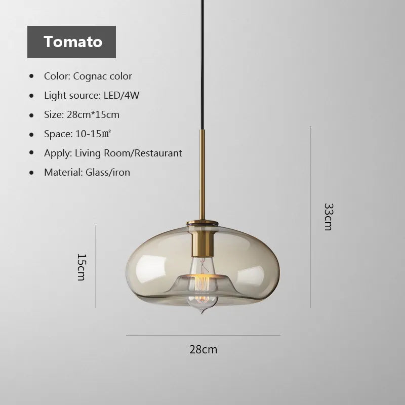 Nordisk industriell stil Glas Modern Lyx Led Pendel