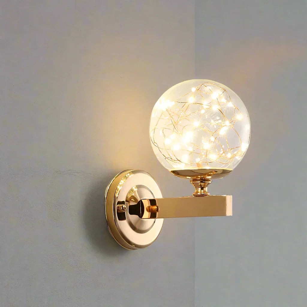 Luminous Globe - Färgat glas LED-vägglampa