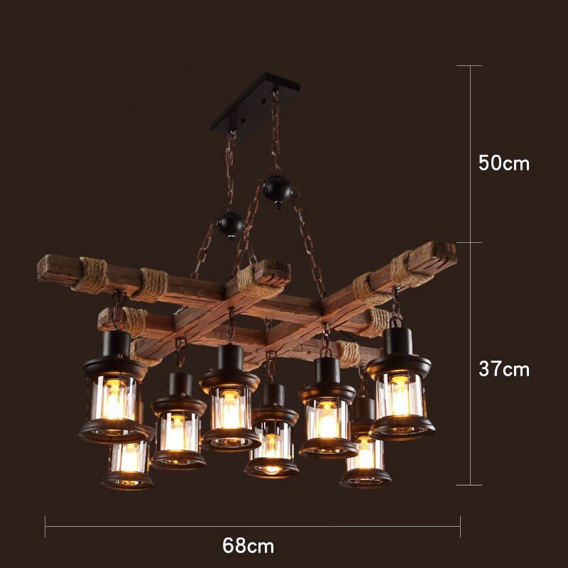 Antike Industrielle Retro Holz LED Decke