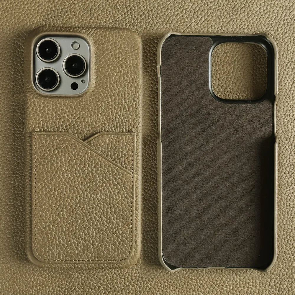 Cover per telefono SlimLine in vera pelle