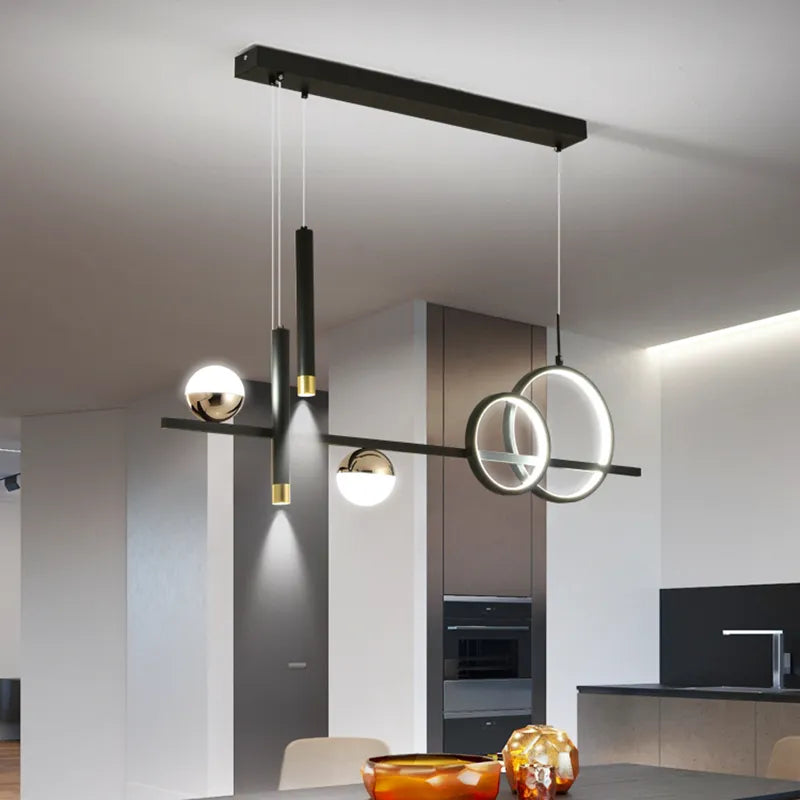 Lampes suspendues LED minimalistes modernes Komnab avec projecteur télécommandé