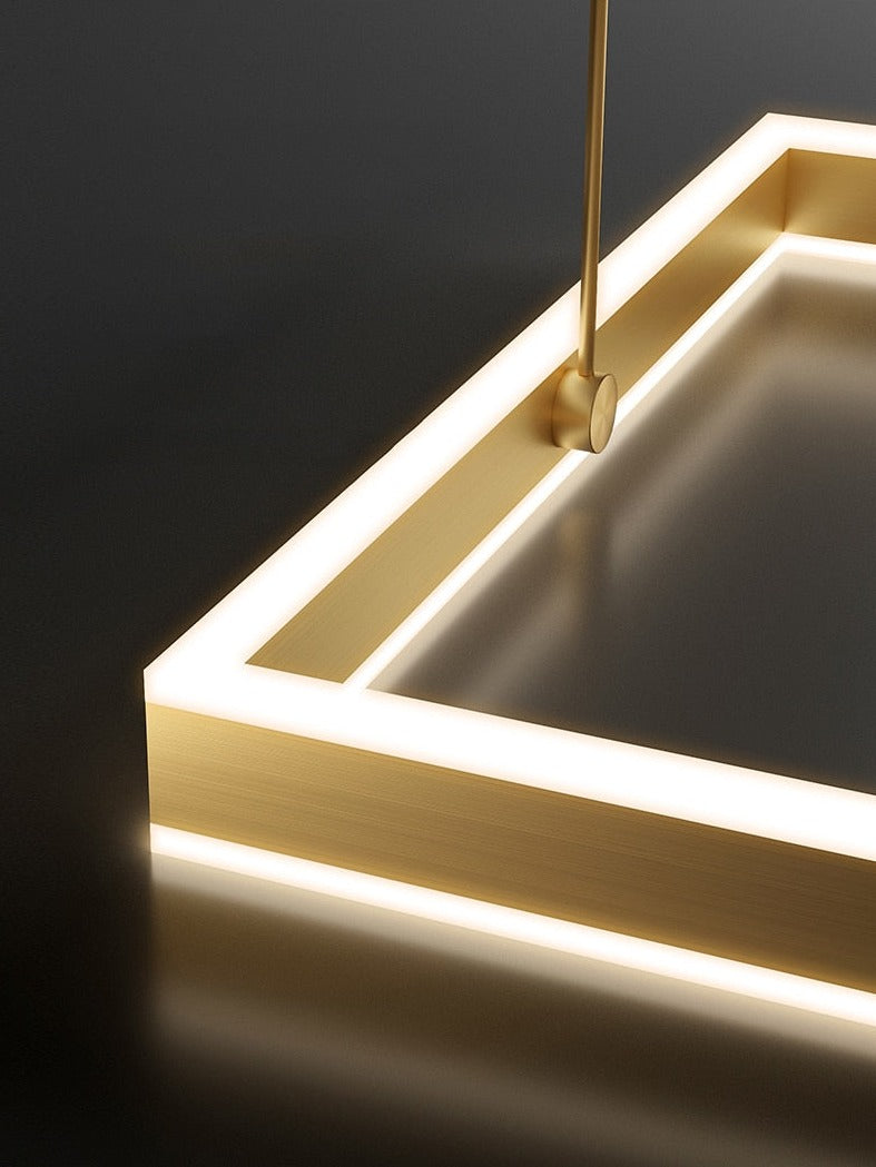 YLK Kare - Lustre led moderne pour salon design carré de luxe