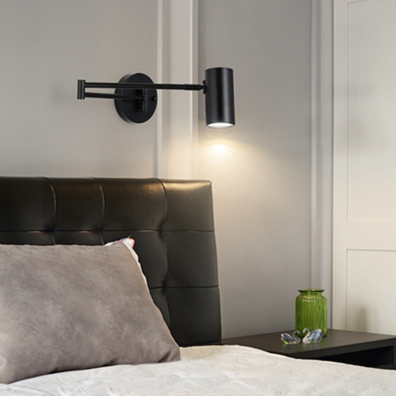 KIN Grace - Luces de pared con sensor táctil, brazo largo oscilante ajustable