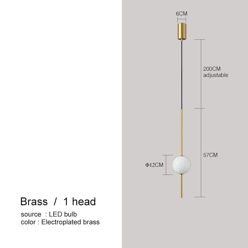 Moole Doon - Lampes suspendues nordiques simples en forme de boule de verre