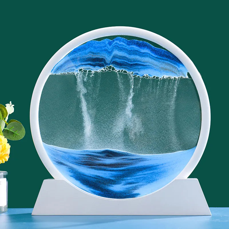 3D Moving Sand Art Picture Hourglass Quicksand Craft Flowing Sand