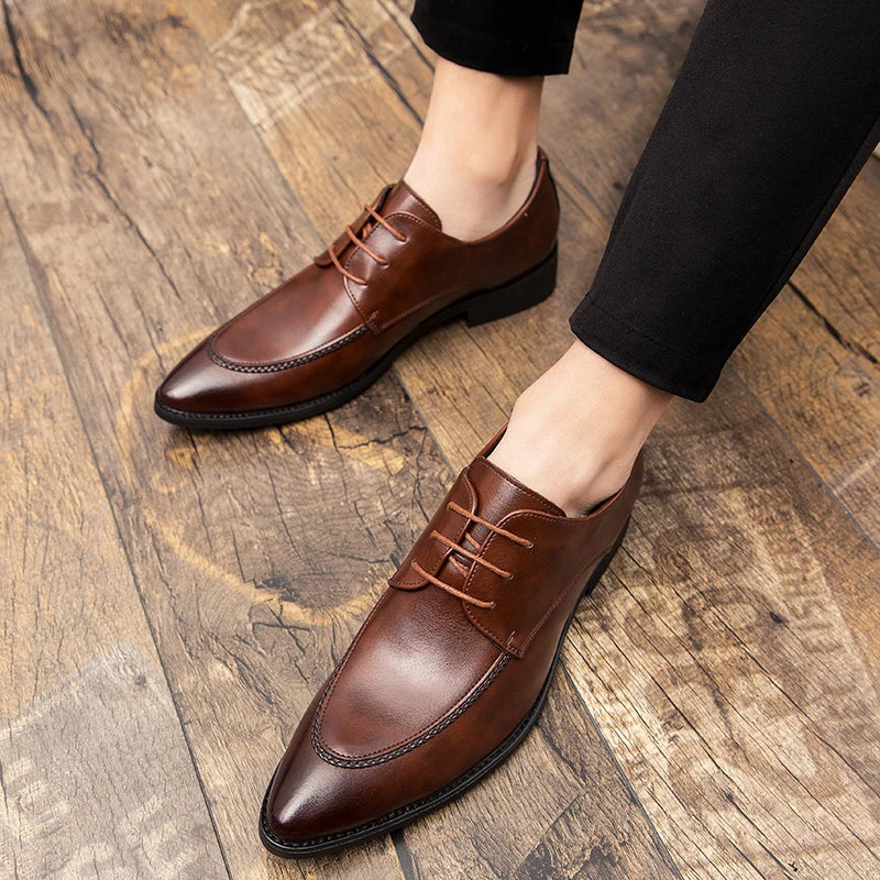 Business leather shoes for men