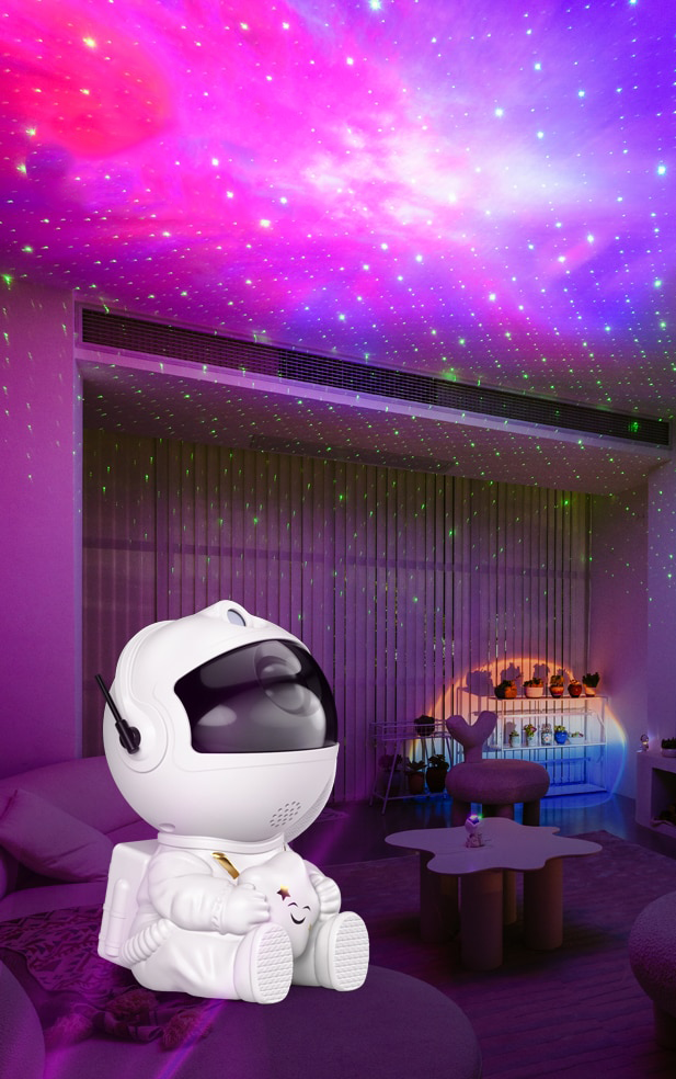 PQ Remote Control Astronaut Galaxy Projector