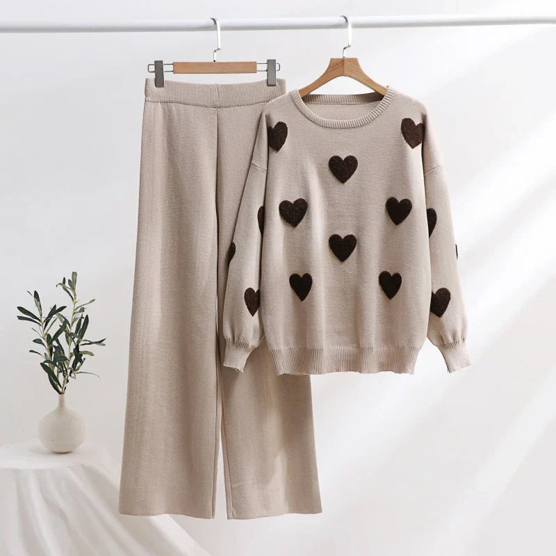 Heart Knit Lounge Set