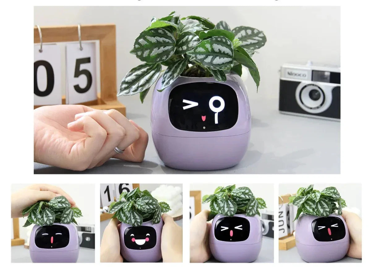 Ivy's Smart Planter: 49 Expressões & Sensores de IA para Cuidado de Plantas