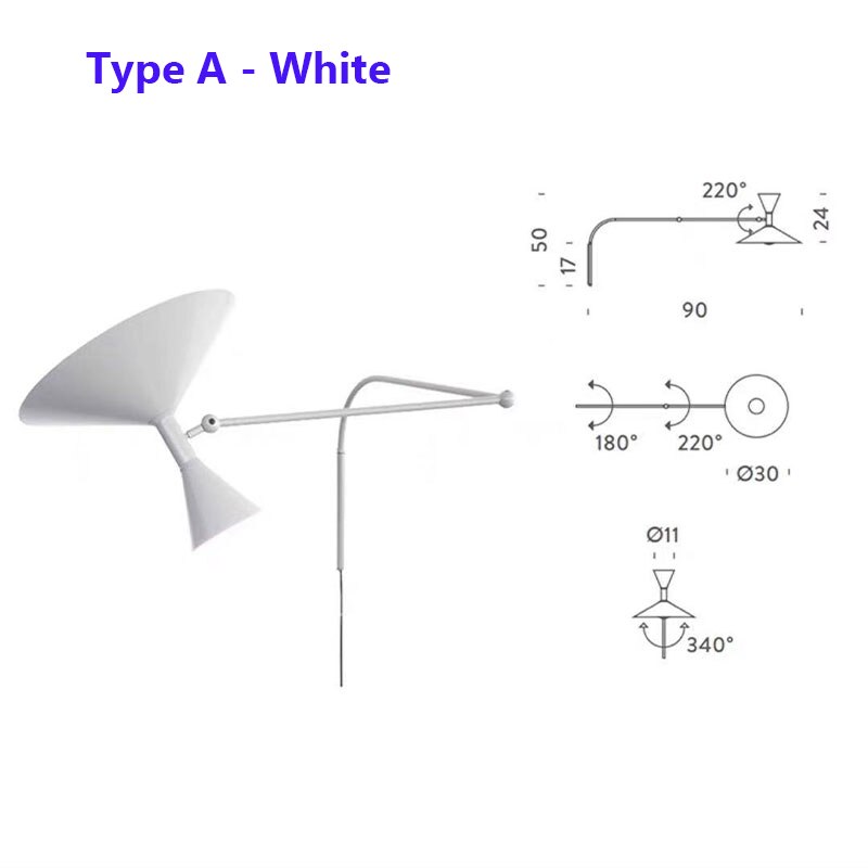 TML Komma - Bracciolo oscillante per interni, camera da letto, soggiorno, decorazioni per la casa