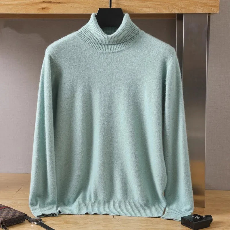 Jersey japonês - Homem 100% Cashmere - suéter de veludo de cashmere puro