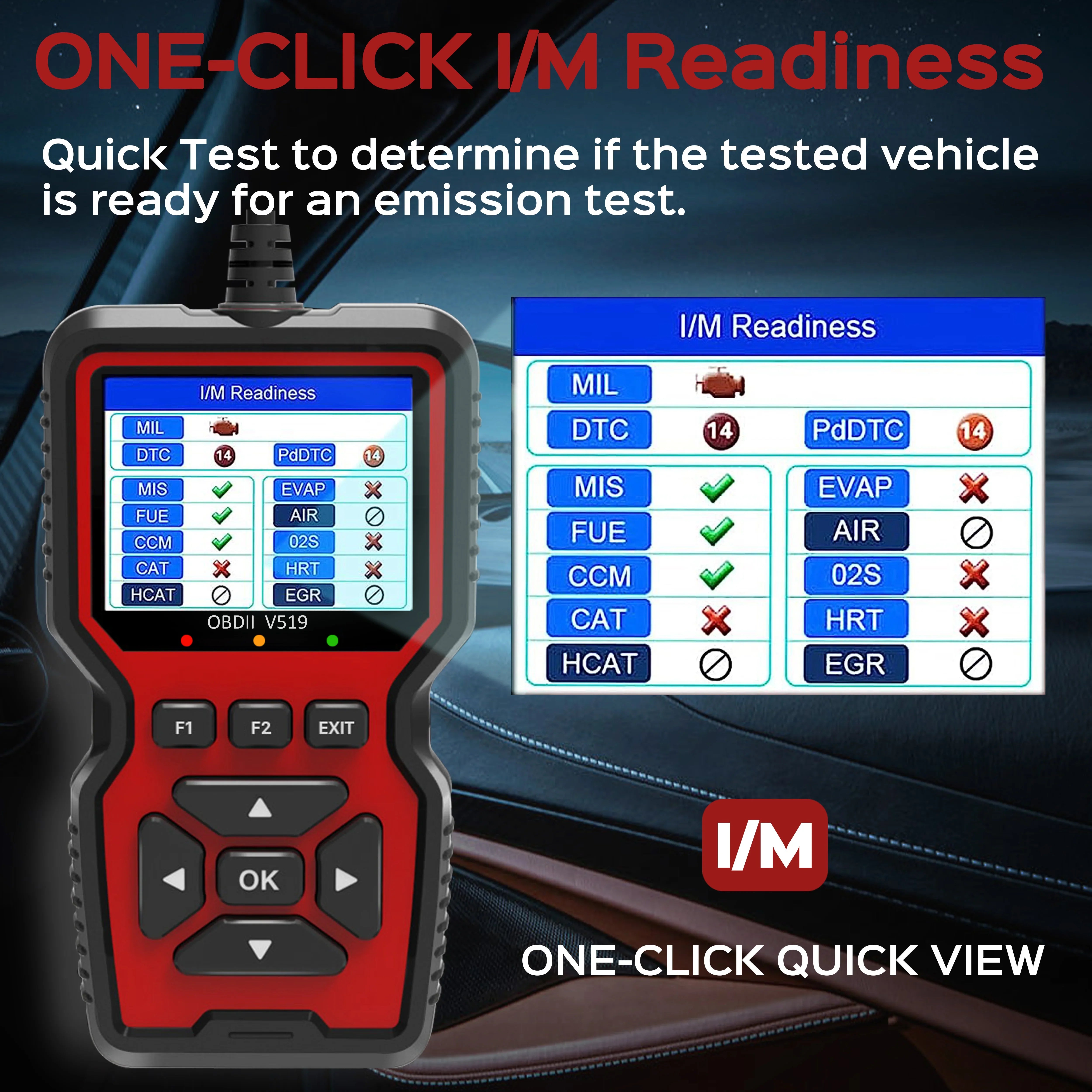 Live-Daten des OBD2-Scanners – Professionelles OBDII-Diagnosecode-Lesegerät für die Motorkontrollleuchte sowie die Diagnose von Autos und LKWs