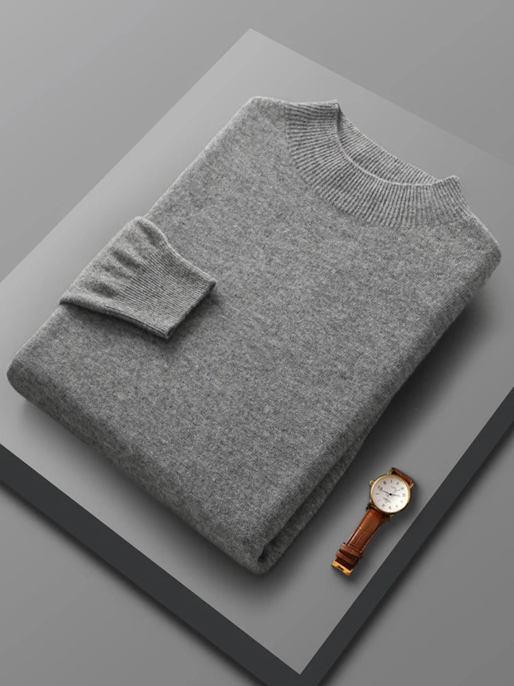 Elias: Autumn 100% Merino Wool Pullover Sweater Cashmere Knitwear