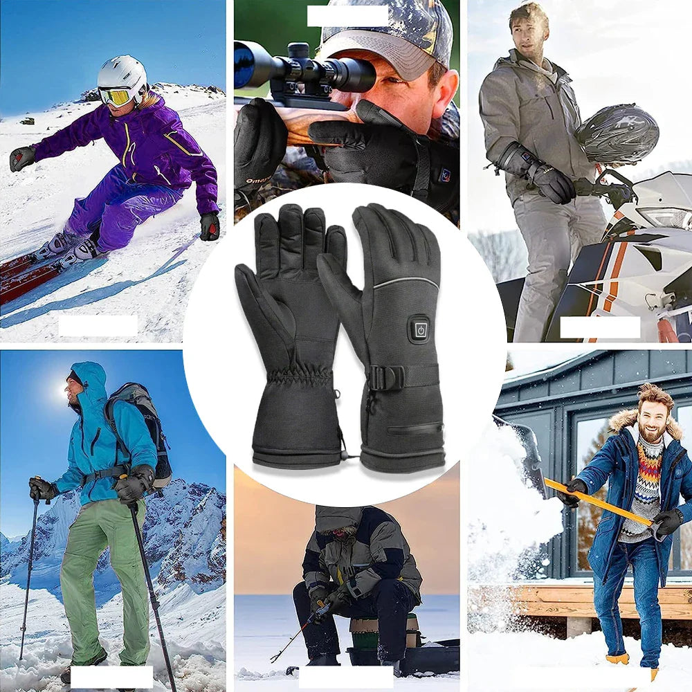 Heated Motorcycle Gloves – Winter Waterproof, Touch Screen, Rechargeable Thermal Gloves