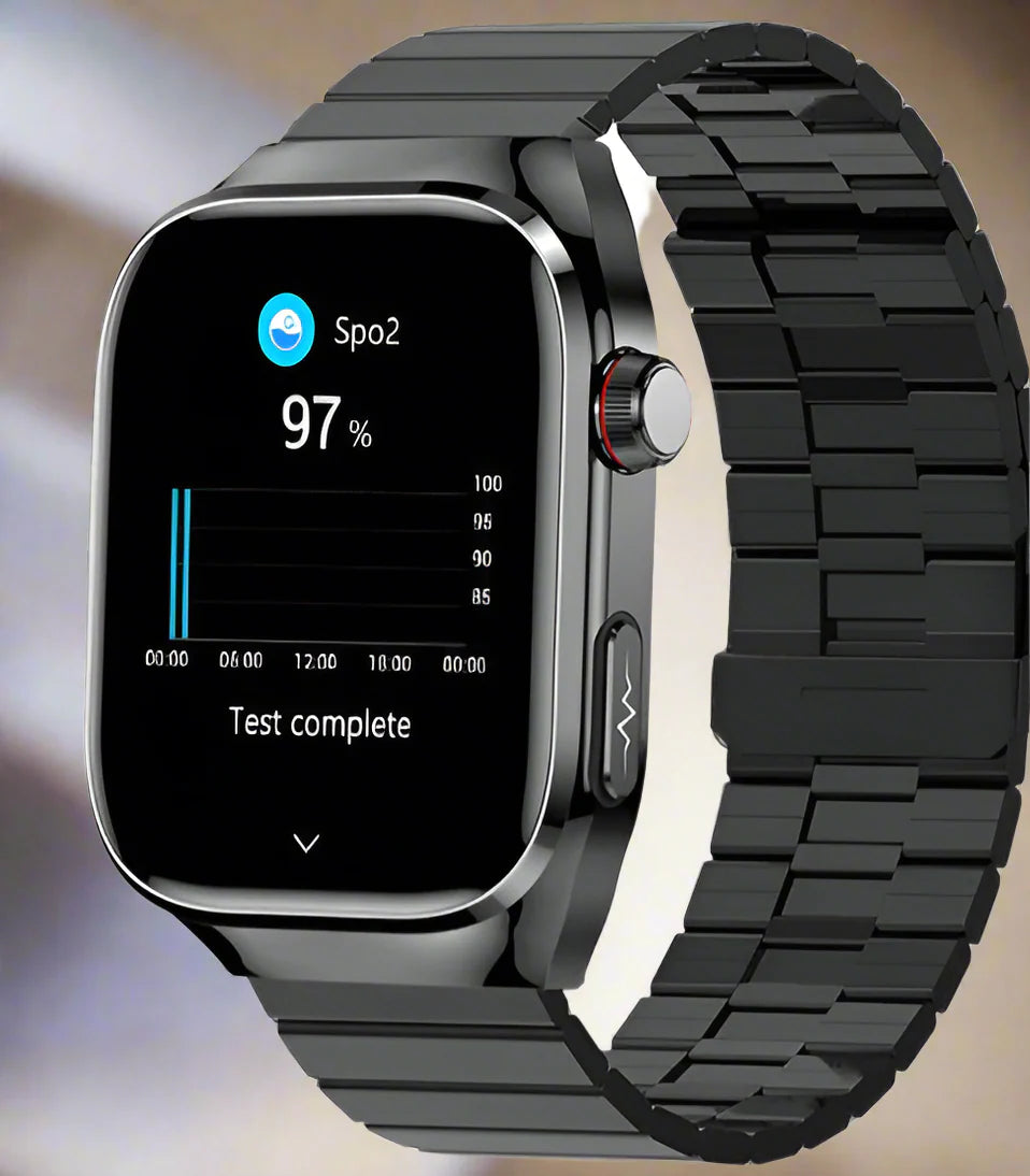 Montre intelligente Maxwell Health – Sucre dans le sang, Acide urique, ECG+PPG, et Appel Bluetooth