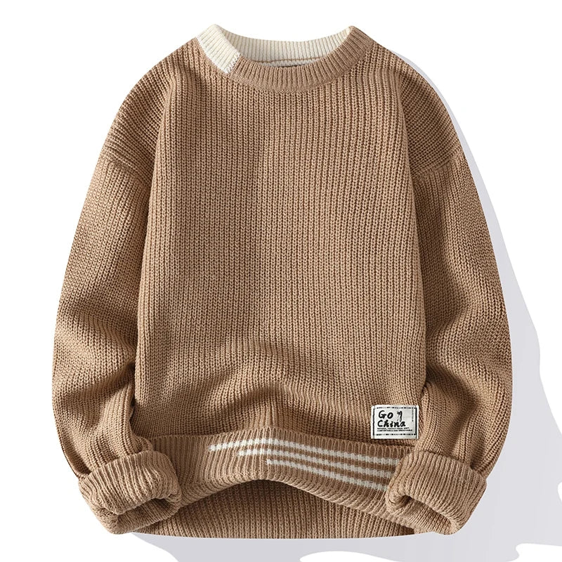 Ryan's Vintage Twist Sweater - Harajuku Style Knitted Pullover for Men