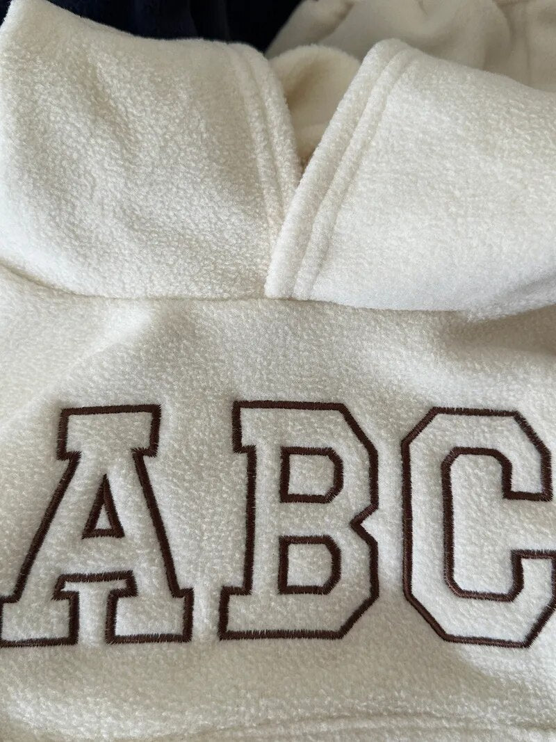 ABC-hoodie met bontvoering voor kinderen