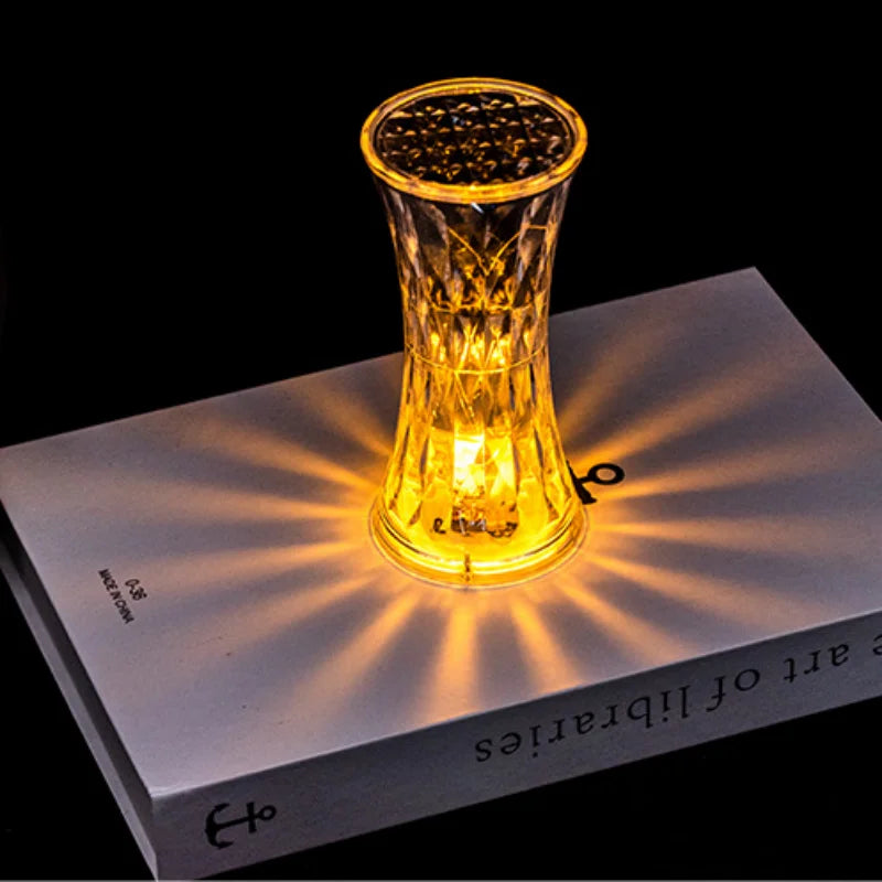 AcryLuxe - Transparent LED Diamond Lamp for Reading