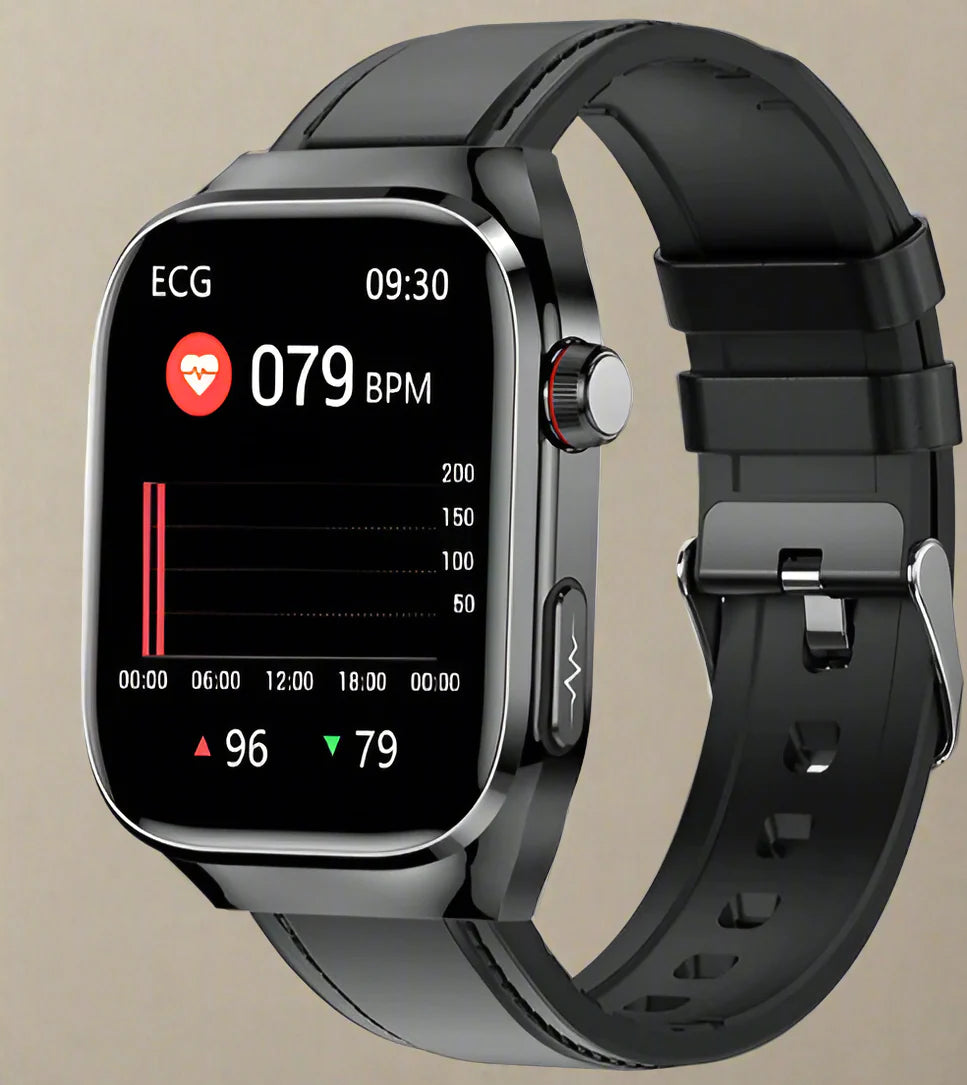 Maxwell Health Smartwatch – Zucchero nel sangue, Acido urico, ECG+PPG e Chiamata Bluetooth