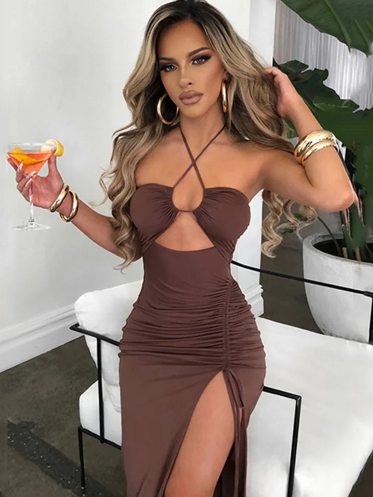 Sara Sleeveless Sexy Midi Bodycon Dress