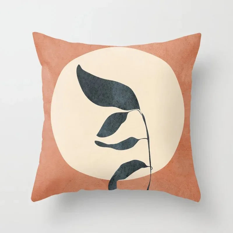 GreenLeaf - Cushion cover with plant motif for decoration