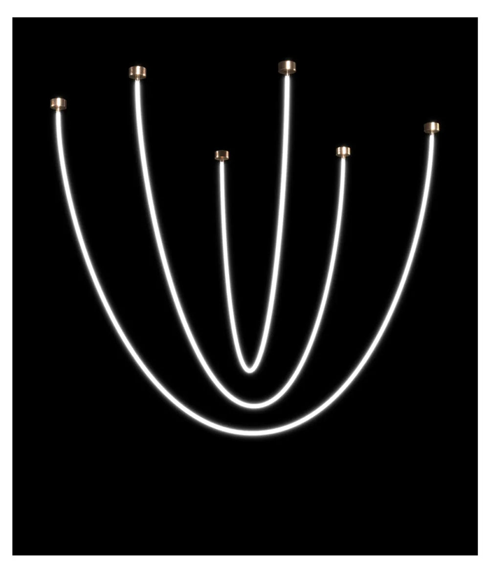 Udon - LED stmívatelné postmoderní zlaté chromové stropní lampy