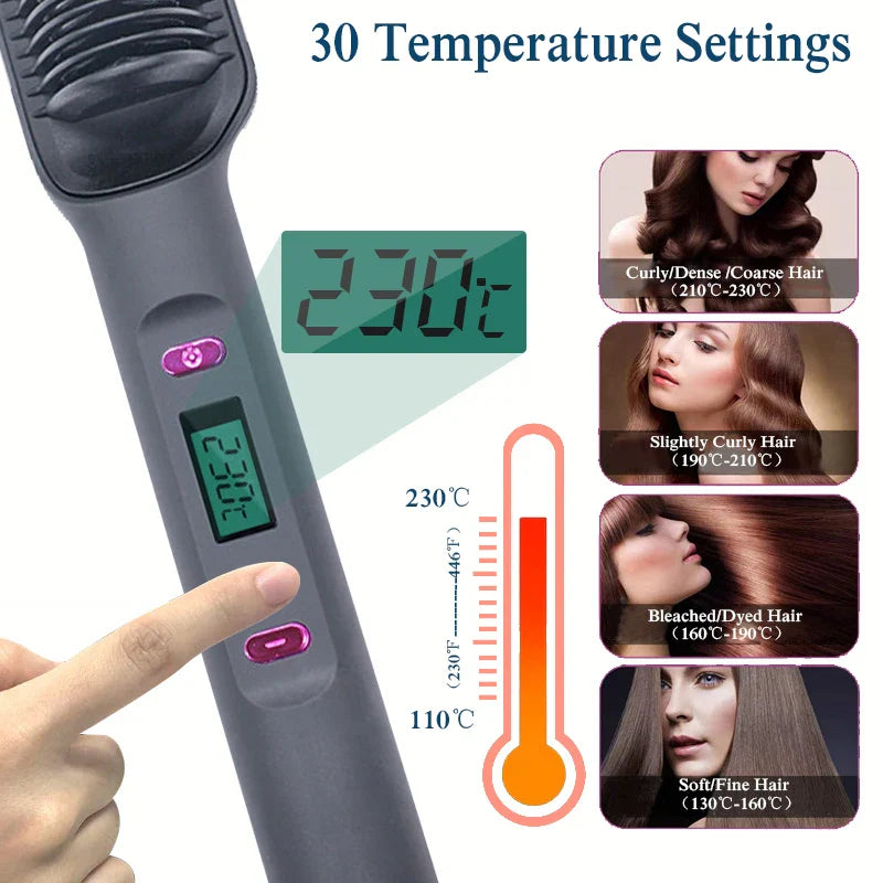 Electric Hot Comb Multifunctional Straight Hair Straightener Comb