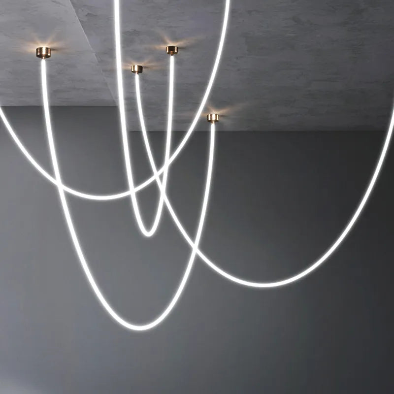 Udon - LED Dimmable Postmodern Golden Chrome Lâmpadas de Teto