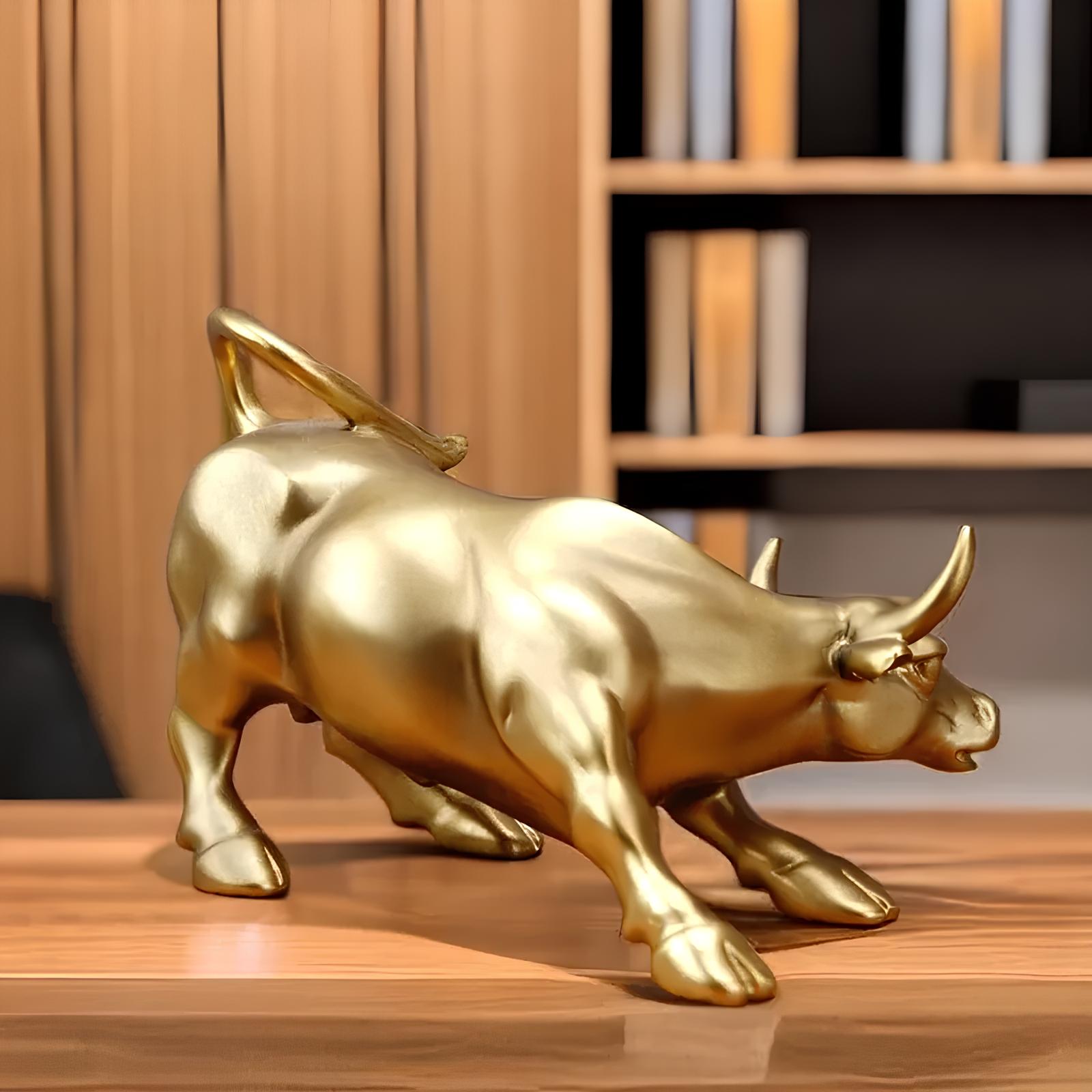 Figurka z żywicy byka z Wall Street, ornament Feng Shui, statuetka szczęścia, figurka bogactwa