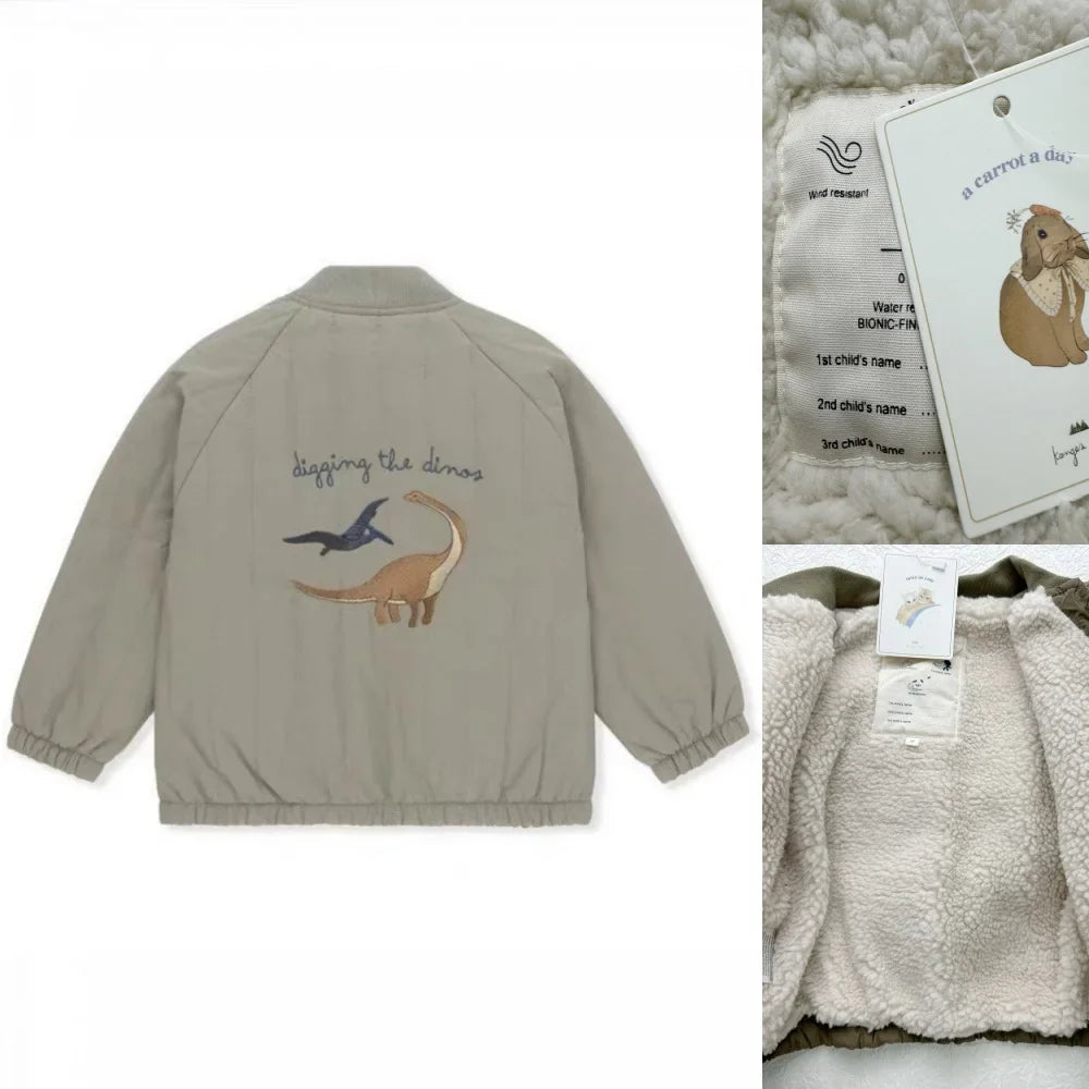 Accogliente giacca per bambini in lana d'agnello – Capispalla invernale unisex per neonati e bambini