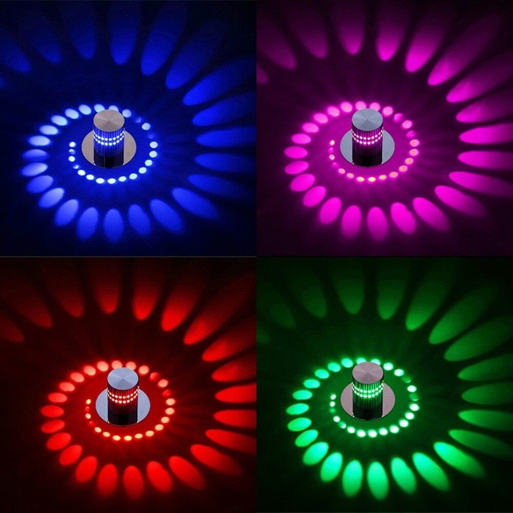 Lumière tourbillonnante à LED