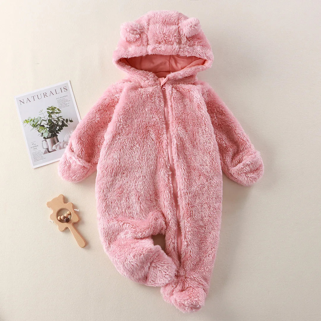 CozyCuddle - Kuscheliger Onesie mit Kapuze für Neugeborene