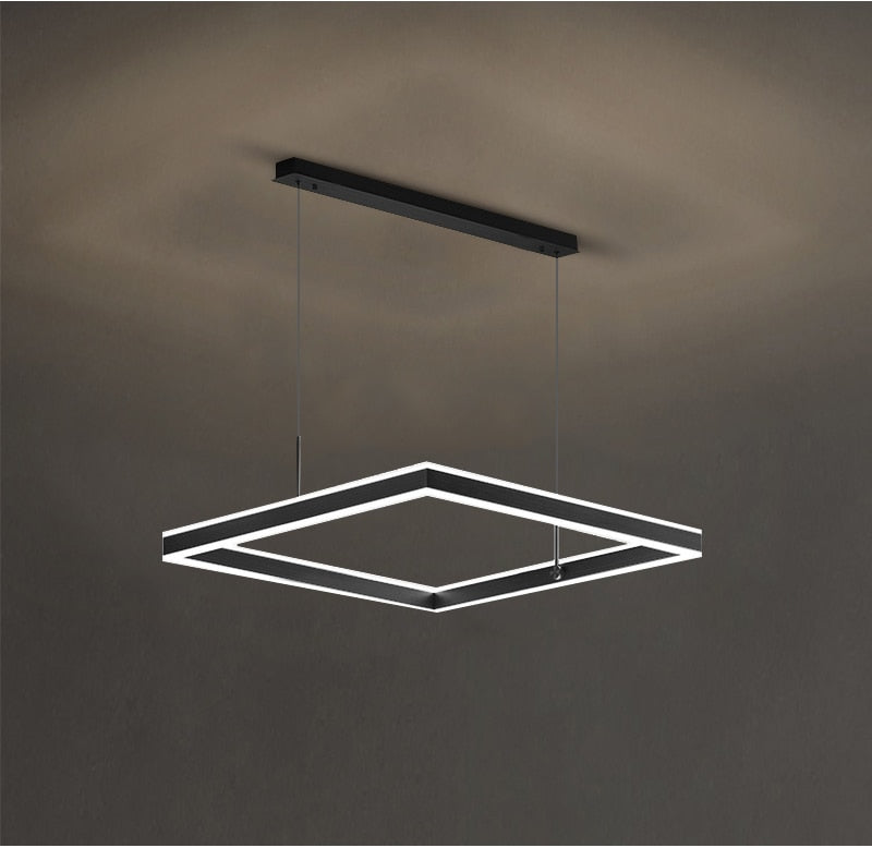 YLK Kare - Lustre led moderne pour salon design carré de luxe